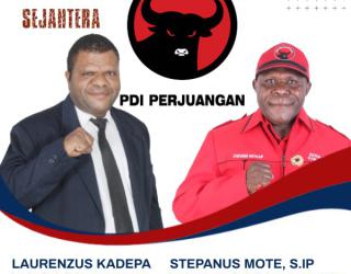 Pasangan Laurenzus Kadepa Bersama Stepanus Mote Usung Paniai EMAS di Pilkada 2024