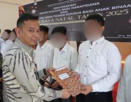 215 Warga Binaan Rutan Kelas I Medan Terima Remisi Khusus Natal 2025