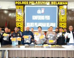 Polres Pelabuhan Belawan Ungkap 320 Kasus, Narkoba dan Curanmor Dominan