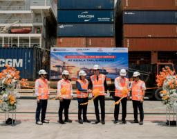 CMA CGM Masuk Kuala Tanjung, Jalur Ekspor Baru Resmi Dibuka 