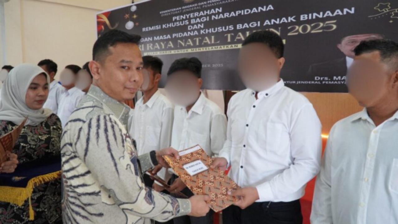 215 Warga Binaan Rutan Kelas I Medan Terima Remisi Khusus Natal 2025